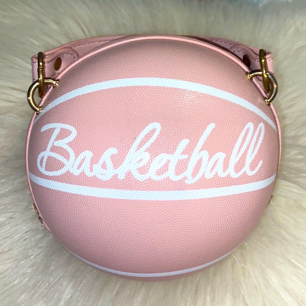 mini pink basketball purse
